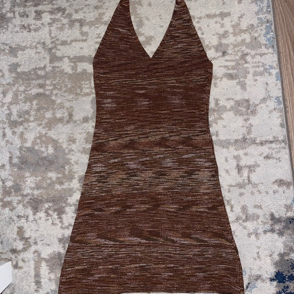 Verge Girl Dresses Verge Girl Crowd Control Halter Knit Mini Dress